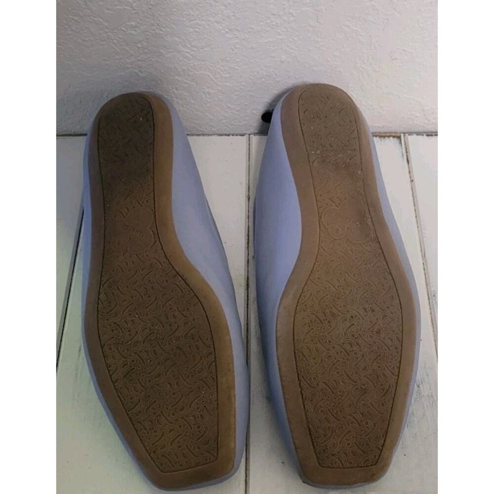 Women's Sz. 8 Sam & Libby Birdie Ballet Flat Light Blue Comfort Square Toe - Picture 7 of 8